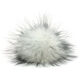 Lana Grossa Pompon futrzany Finnraccoon | 132-biały/czarny
