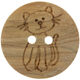 Union Knopf Drewniany guzik dziecięcy 2-otworowy 15mm | 901-