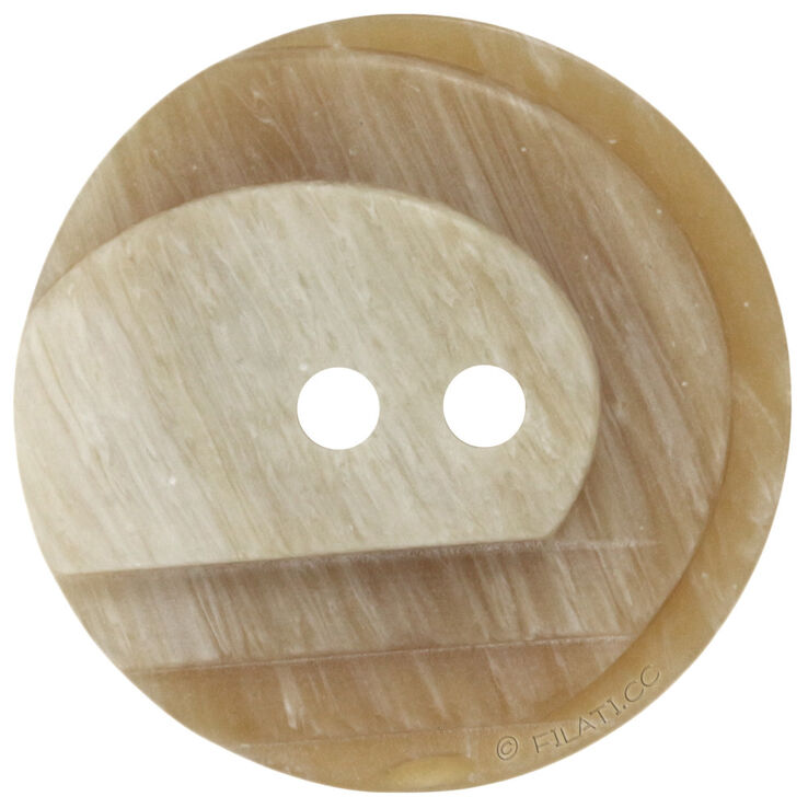 Union Knopf Guzik 2-otworowy 23mm | 16-brązowo-beżowy