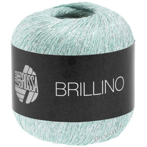 Lana Grossa BRILLINO | 11-pastelowy zielony/srebro