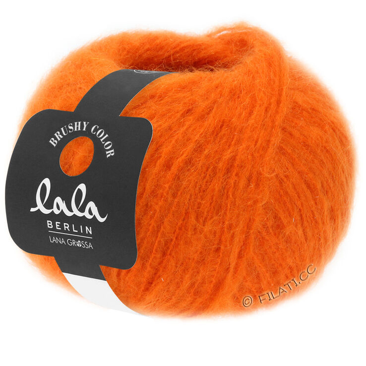Lana Grossa BRUSHY Uni/Print (lala BERLIN) | 001-Pomarańczowy