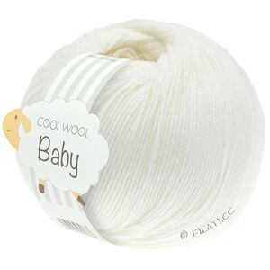 Lana Grossa COOL WOOL Baby Uni/Print 50g | 207-biały