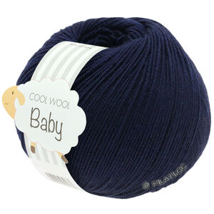 Lana Grossa COOL WOOL Baby Uni/Print 50g | 210-niebieska północ
