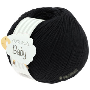 Lana Grossa COOL WOOL Baby Uni/Print 50g | 278-czarny