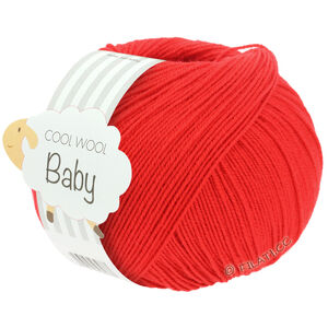 Lana Grossa COOL WOOL Baby Uni/Print 50g | 293-czerwony 