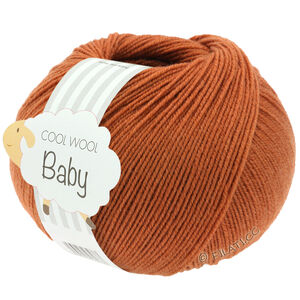 Lana Grossa COOL WOOL Baby Uni/Print 50g | 337-brązowo-pomarańczowy