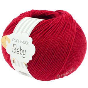 Lana Grossa COOL WOOL Baby Uni/Print 50g | 343-wiśniowo-czerwony