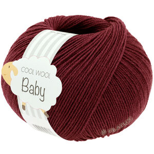 Lana Grossa COOL WOOL Baby Uni/Print 50g | 344-czerwone wino
