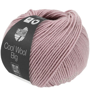 Lana Grossa COOL WOOL Big  Uni/Melange | 1033-szaro-różowy