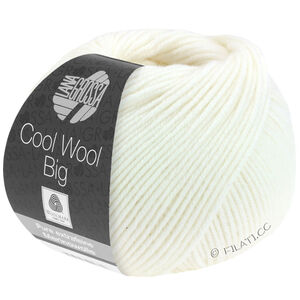 Lana Grossa COOL WOOL Big  Uni/Melange | 0615-biały