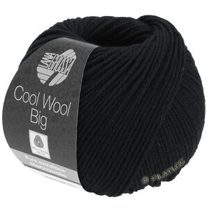 Lana Grossa COOL WOOL Big  Uni/Melange | 0627-czarny