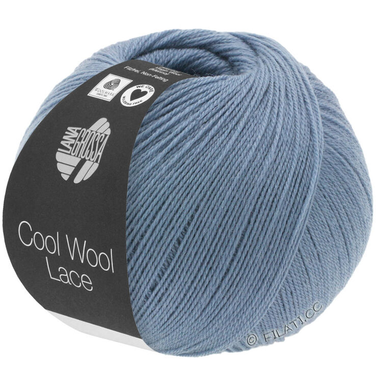 Lana Grossa COOL WOOL Lace | 02-pudrowy niebieski