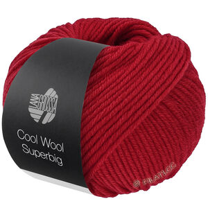 Lana Grossa COOL WOOL Superbig | 08-wiśniowo-czerwony