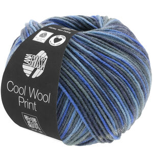 Lana Grossa COOL WOOL  Print | 716-jeans/szaro-niebieski/royal