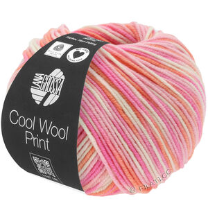 Lana Grossa COOL WOOL  Print | 726-róża/różowy/łosoś/ecru