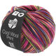 Lana Grossa COOL WOOL  Print | 749-czerwone wino/różowy/żółto-zielony/niebiesko-fioletowy/łosoś/mokka