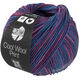 Lana Grossa COOL WOOL  Print | 837-pudrowy niebieski/śliwka/czerwono fioletowy 