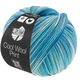Lana Grossa COOL WOOL  Print | 844-turkus/jasno niebieski/lazur/surowa biel