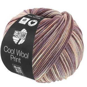 Lana Grossa COOL WOOL  Print | 845-greige/beżowy/mauve/Taupe/szaro-brązowy