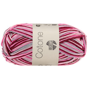 Lana Grossa COTONE  Print/Spray/Mouliné | 327-róża/różowy/bordeaux/jasnoszary