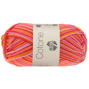 Lana Grossa COTONE  Print/Spray/Mouliné | 342-różowy/liliowy/morela/malina