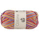 Lana Grossa COTONE Print/Spray/Mouliné | 364-fioletowy/szaro-zielony/żółty/ciemno różowy