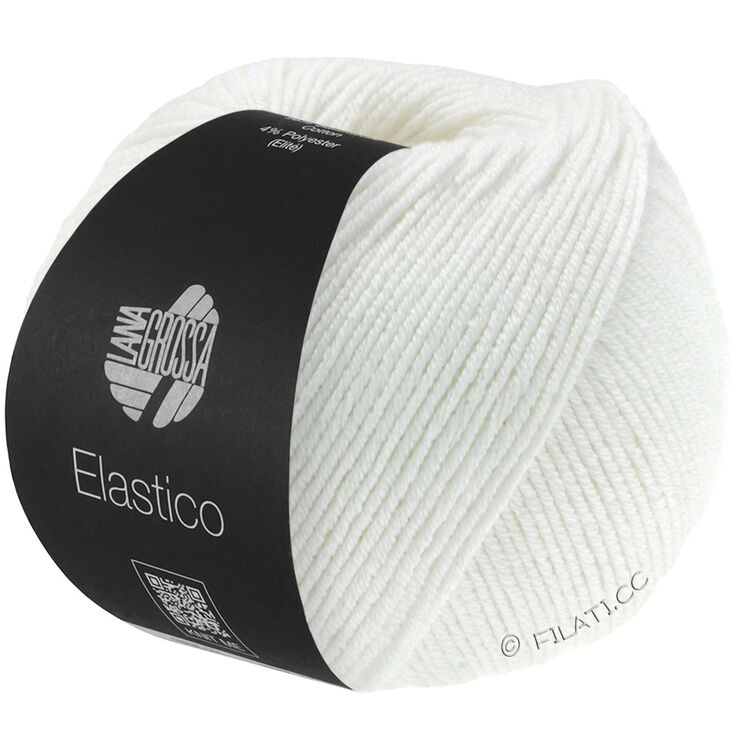 Lana Grossa ELASTICO | 001-biały