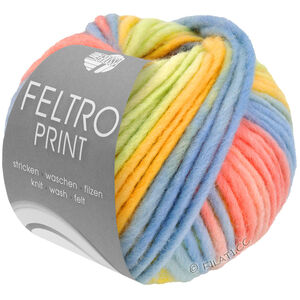 Lana Grossa FELTRO Print | 1303-pastelowy zielony/żółty/jasno niebieski/łososiowy róż