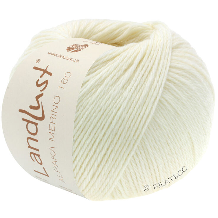 Lana Grossa LANDLUST Alpaka Merino 160 | 401-surowa biel
