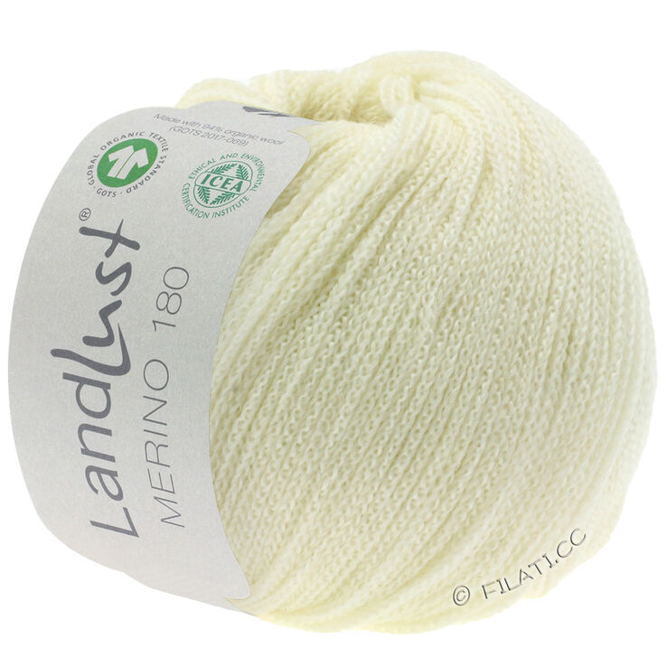 Lana Grossa LANDLUST MERINO 180 (GOTS & ICEA) | 201-surowa biel