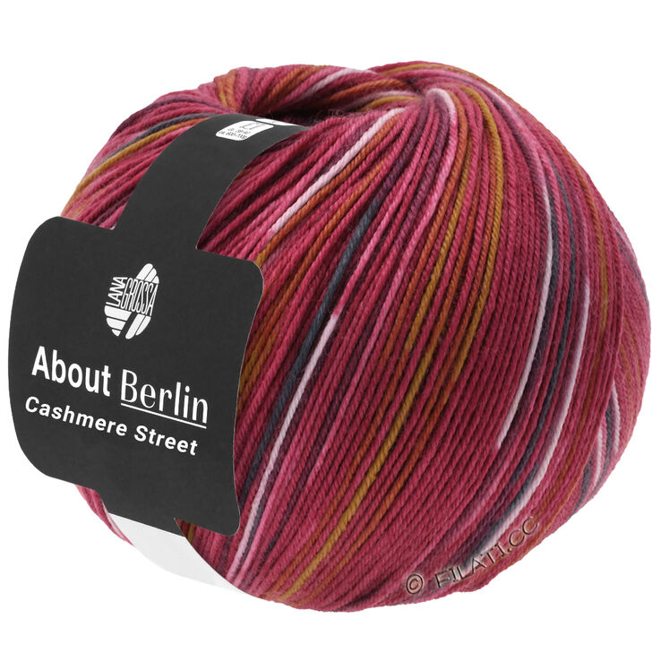Lana Grossa MEILENWEIT 100g Cashmere Street (ABOUT BERLIN) | 831-ceglasty/biały/musztardowy /różowy/ciemny szary/petrol