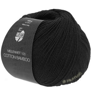 Lana Grossa MEILENWEIT 100g Cotton Bamboo | 16-czarny