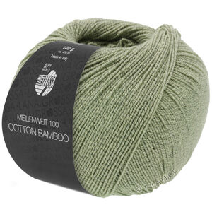 Lana Grossa MEILENWEIT 100g Cotton Bamboo | 25-szaro-zielony