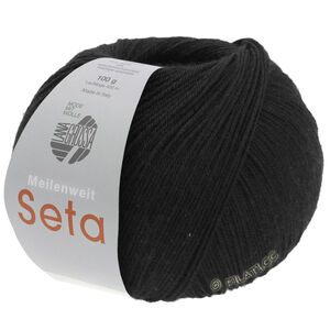 Lana Grossa MEILENWEIT 100g Seta | 16-czarny