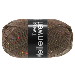 Lana Grossa MEILENWEIT 100g Tweed | 184-ciemny brąz