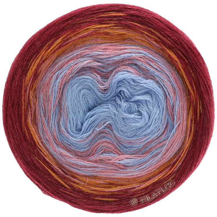 Lana Grossa SHADES OF ALPACA SILK | 301-jasno niebieski/niebieski/róża/Pomarańczowy/bordeaux