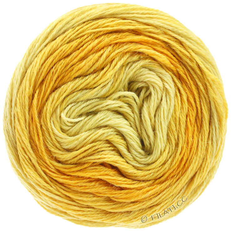 Lana Grossa SLOW WOOL LINO Dégradé | 201-wanilia/żółtko/szafranowy żółty