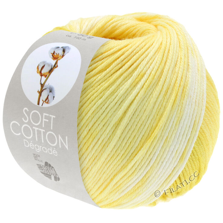 Lana Grossa SOFT COTTON Dégradé | 101-ecru/wanilia/żółty