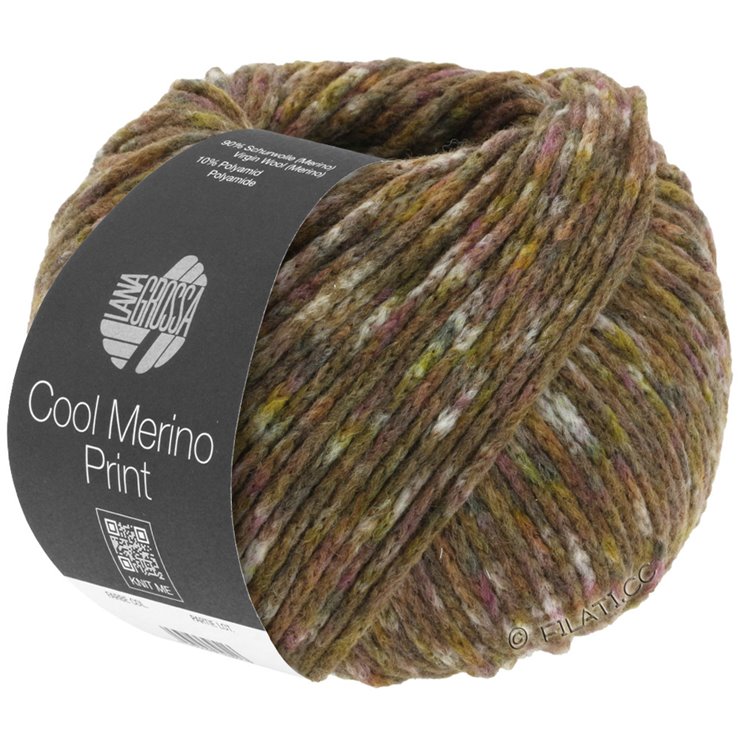 Lana Grossa COOL MERINO Print | 105-szaro-beżowy/nugat /Taupe