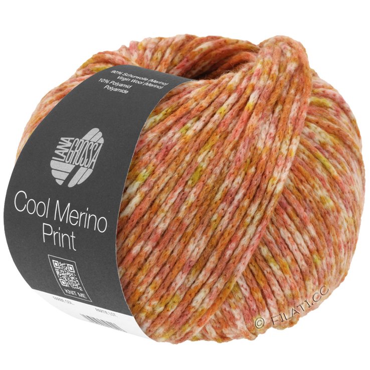 Lana Grossa COOL MERINO Print | 109-beżowy/rdza /musztardowy /terakota