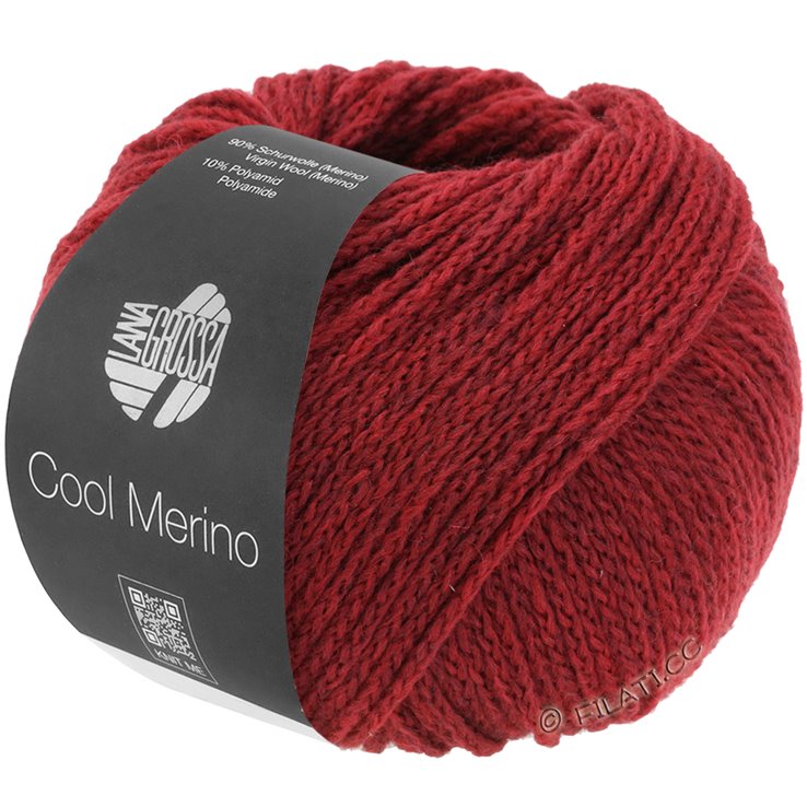 Lana Grossa COOL MERINO | 001-ciemna czerwień