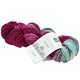 Lana Grossa COOL WOOL Hand-dyed | 109-Turkusowy niebieski /czerwono fioletowy /surowa biel/petrol