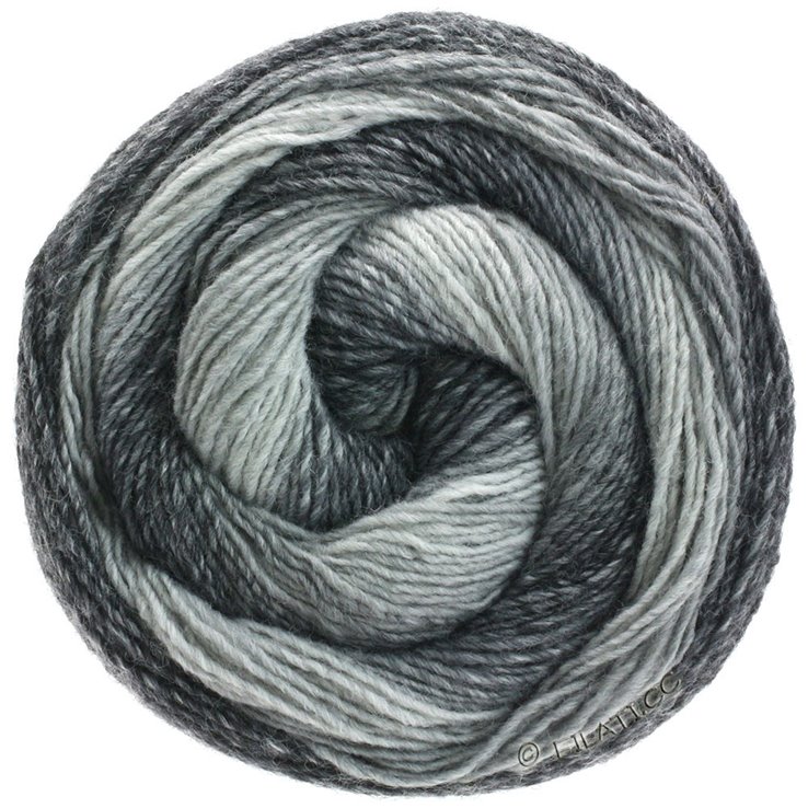 Lana Grossa GOMITOLO VERSIONE | 413-srebrnoszary/jasnoszary/średni szary/ciemny szary