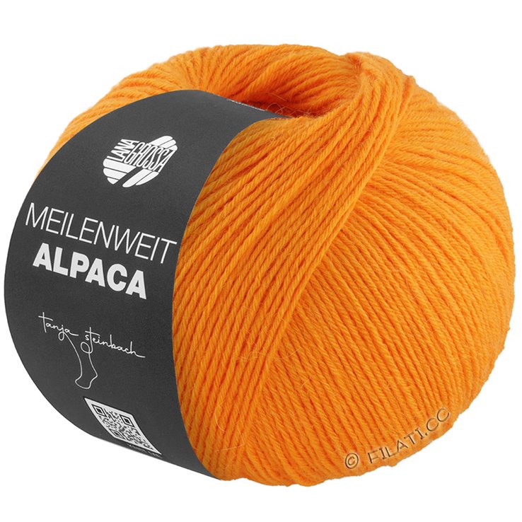 Lana Grossa MEILENWEIT 6-FACH 150g Alpaca | 1001-Pomarańczowy
